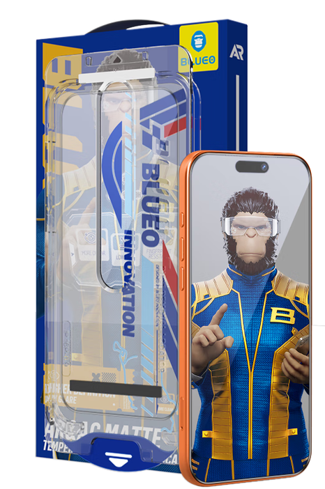 BLUEO MR.GORILLA AR&AG Matte himoya oynasi — iPhone 17 Pro/Pro Max